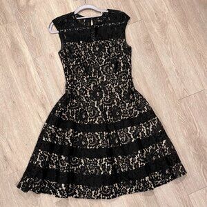Black lace overlay dress
